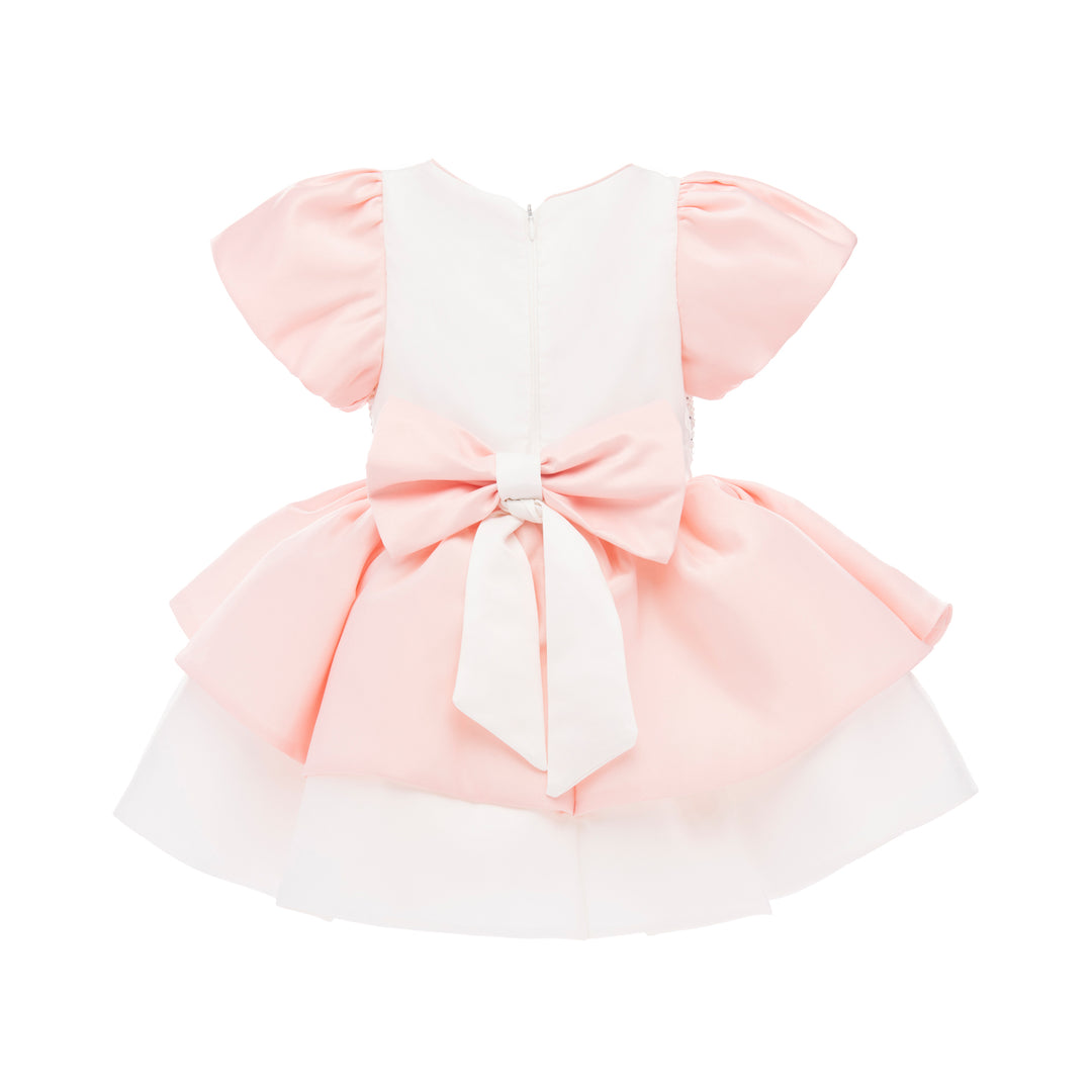 Pink Elisa Poplin Ruffle Dress