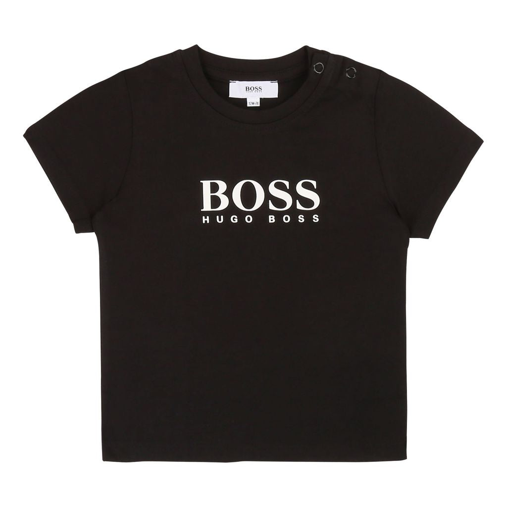 boss-Black Logo Cotton T-shirt-j05p07-09b