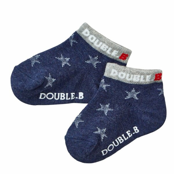 miki-Blue Double B Socks-64-9621-826-15