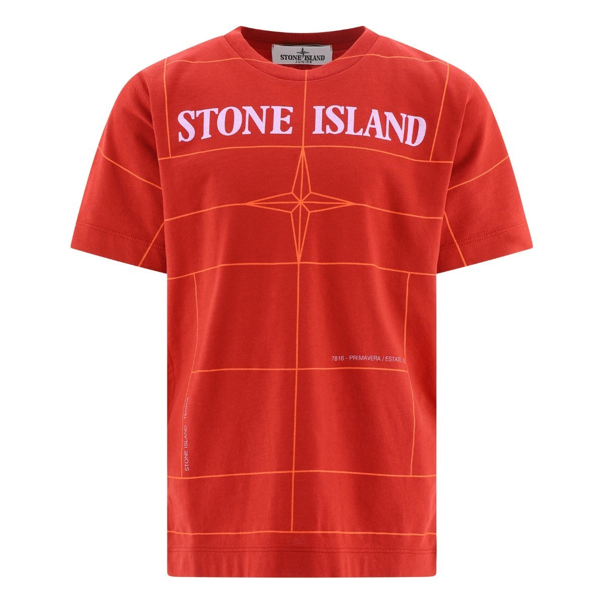 Stone island red t hotsell shirt