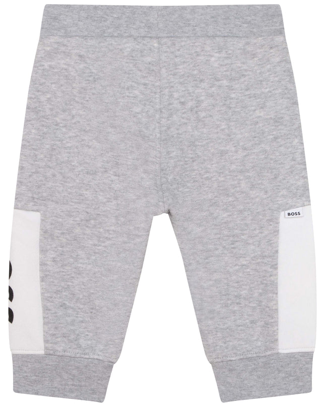 boss-Gray Logo Joggers-j04445-a32