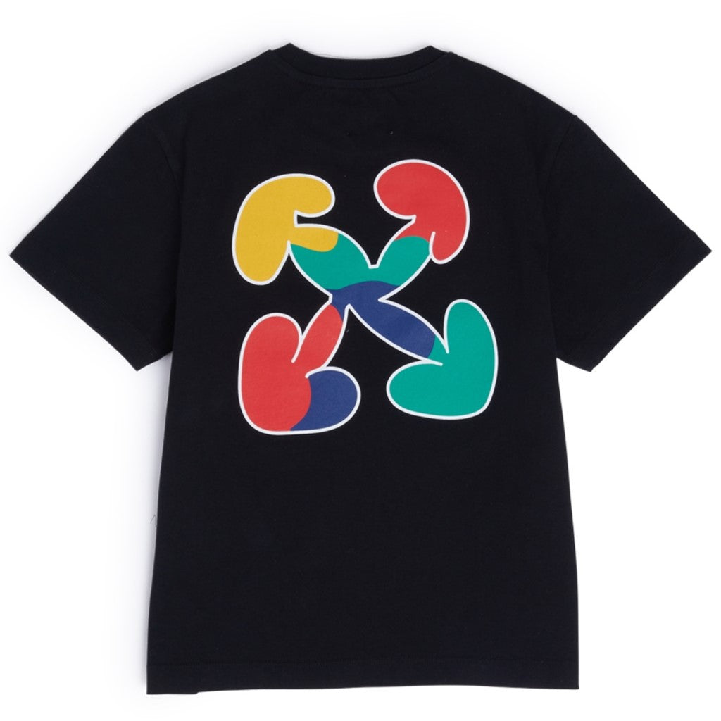 off-white-obaa002f23jer0121084-Black Multicolor Logo Print T-Shirt