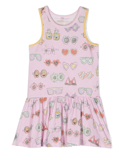 stella-Pink Sunglasses Cotton Jersey Dress-tu1f52-z1804-50hmc