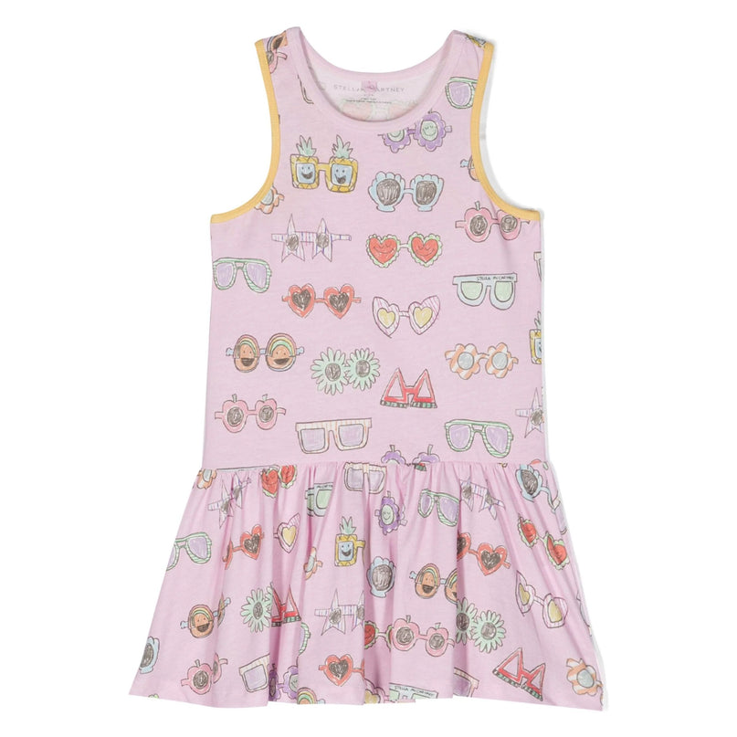 stella-Pink Sunglasses Cotton Jersey Dress-tu1f52-z1804-50hmc