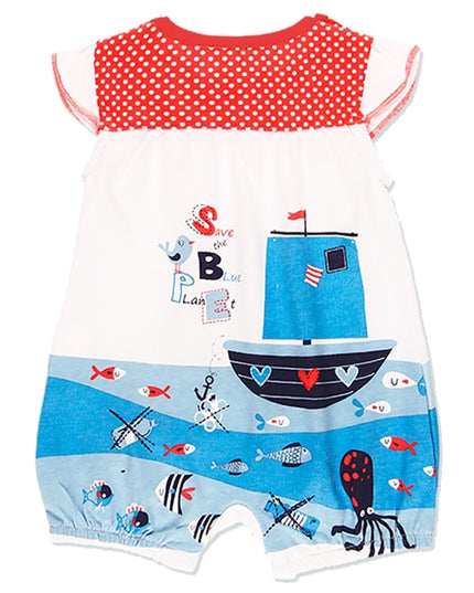 White Sea World Boat Romper