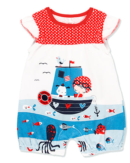 White Sea World Boat Romper