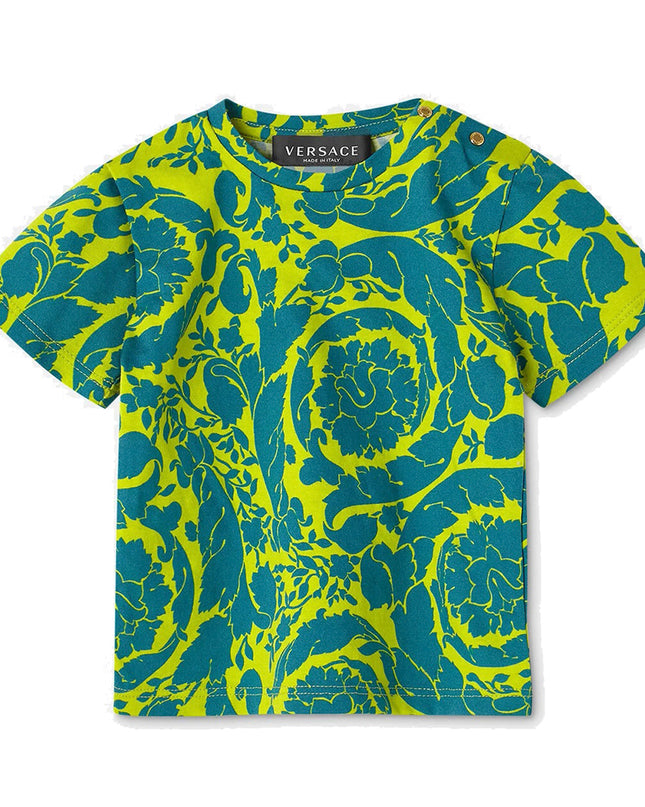 versace- Lime Green T-Shirt-1000101-1a05335-5y190
