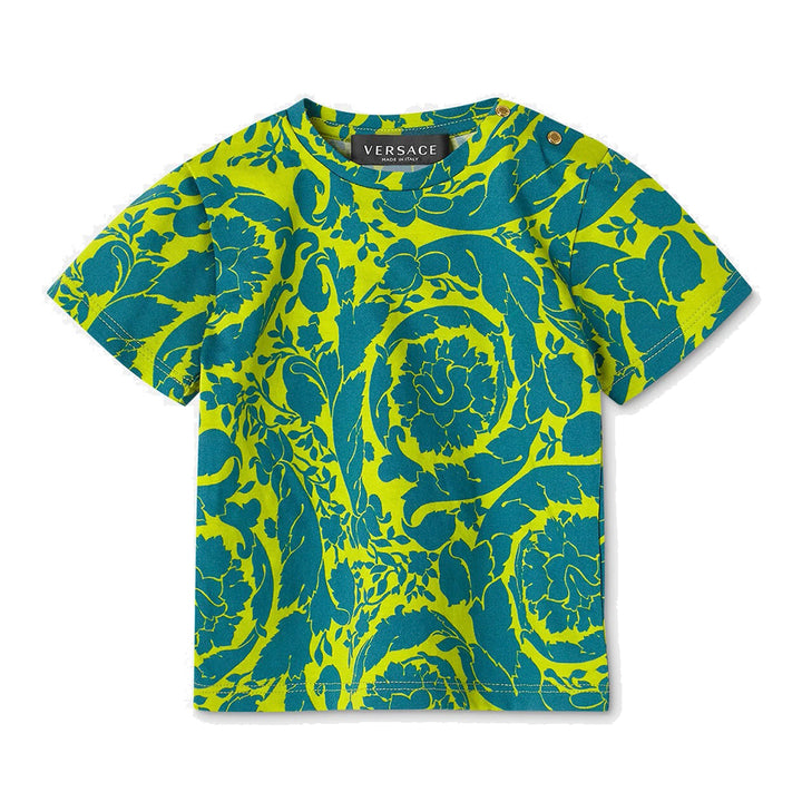 versace- Lime Green T-Shirt-1000101-1a05335-5y190