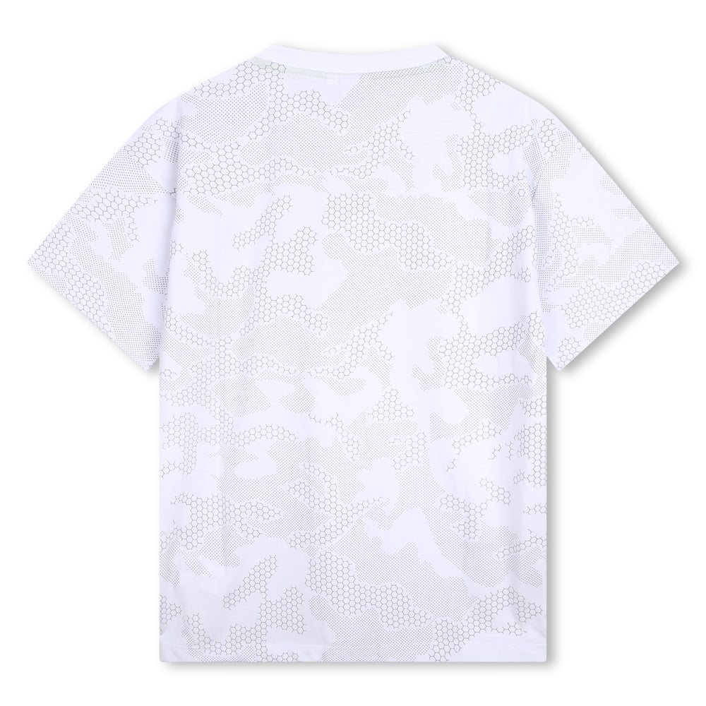 boss-j45003-10p-White Reflective Camouflage Print T-Shirt