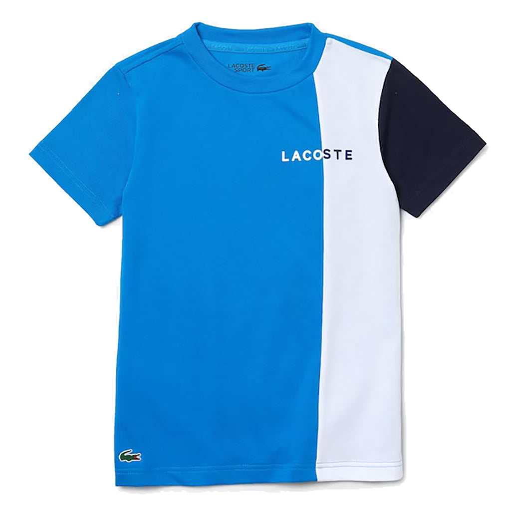 Tee shirt sales lacoste bleu