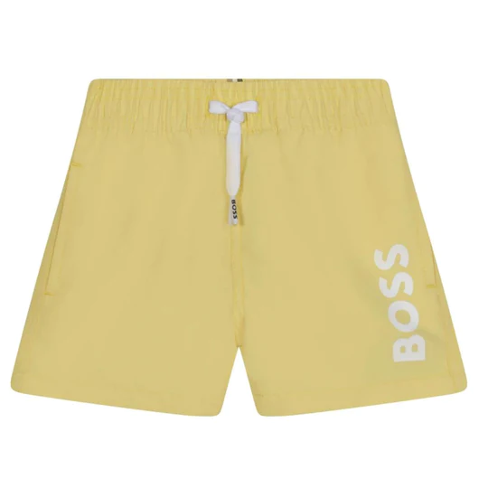 boss-j04472-528-bb-Yellow Logo Swim Shorts
