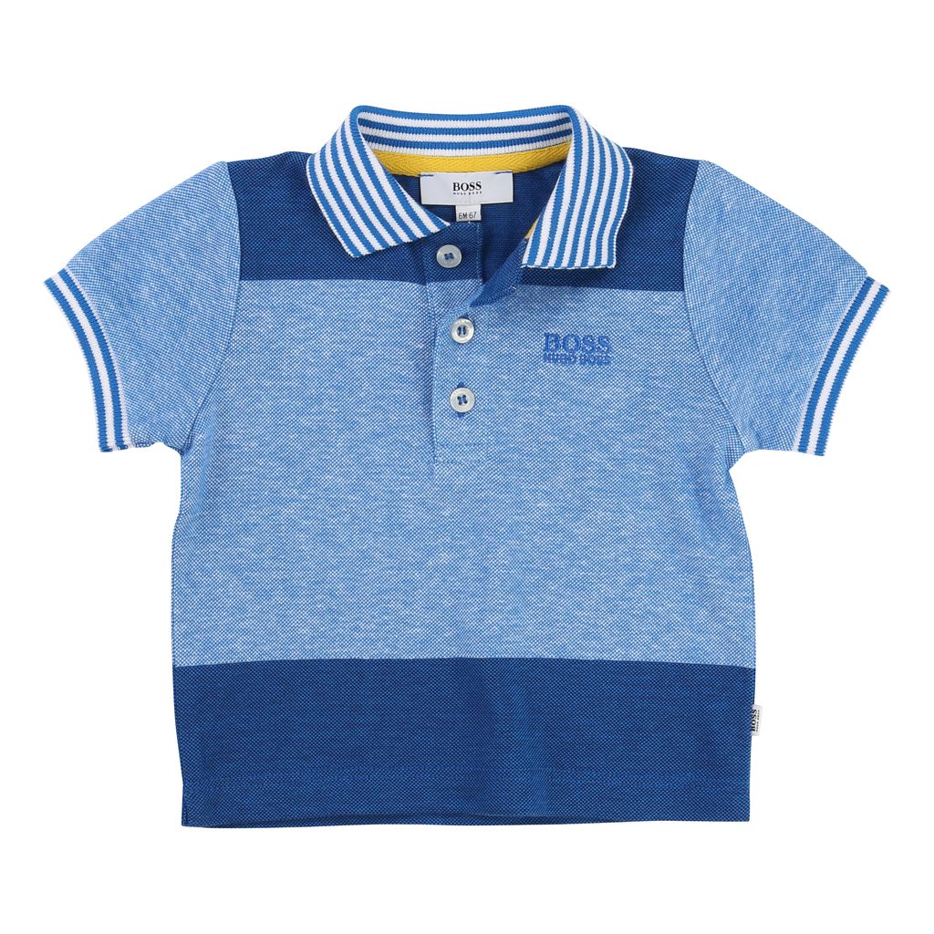 BOSS-SHORT SLEEVE POLO-J05495-76N TURQUOISE-Default-BOSS-kids atelier