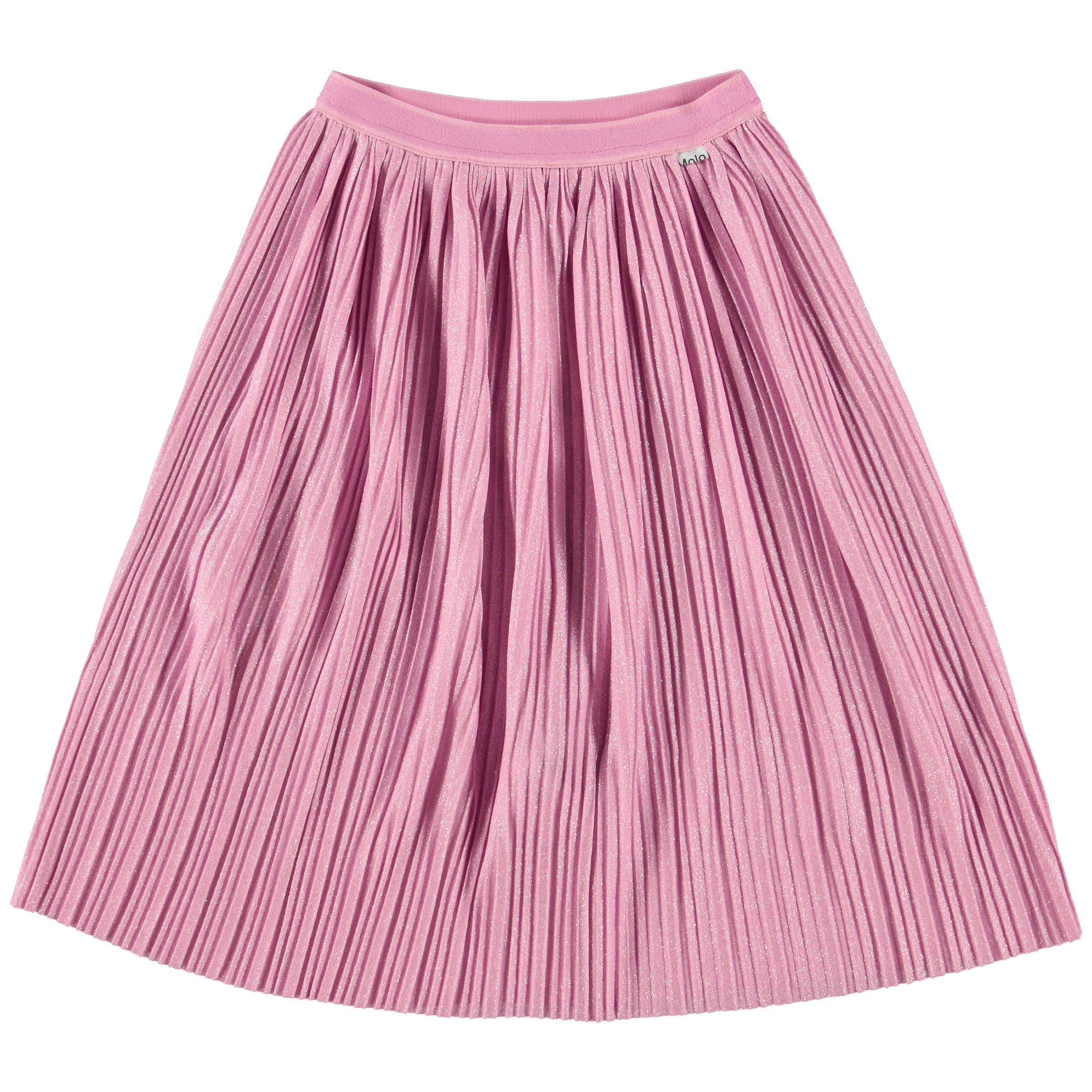 Pink Glitter Pleated Skirt