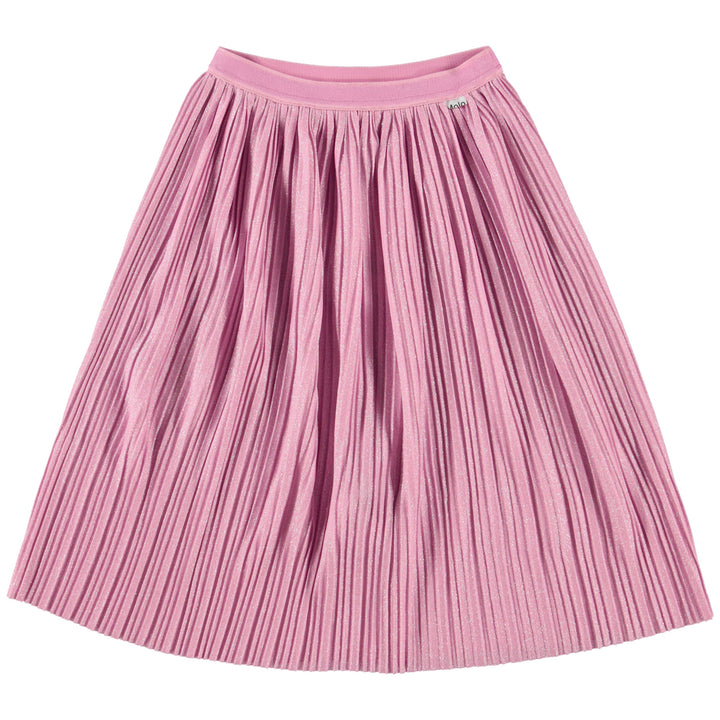 molo-Pink Glitter Pleated Skirt-2s23d115-8696