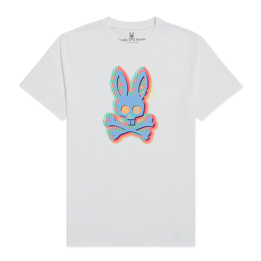 psycho-bunny-White Logo T-Shirt-b0u109s1pc-100-Boy-Girl
