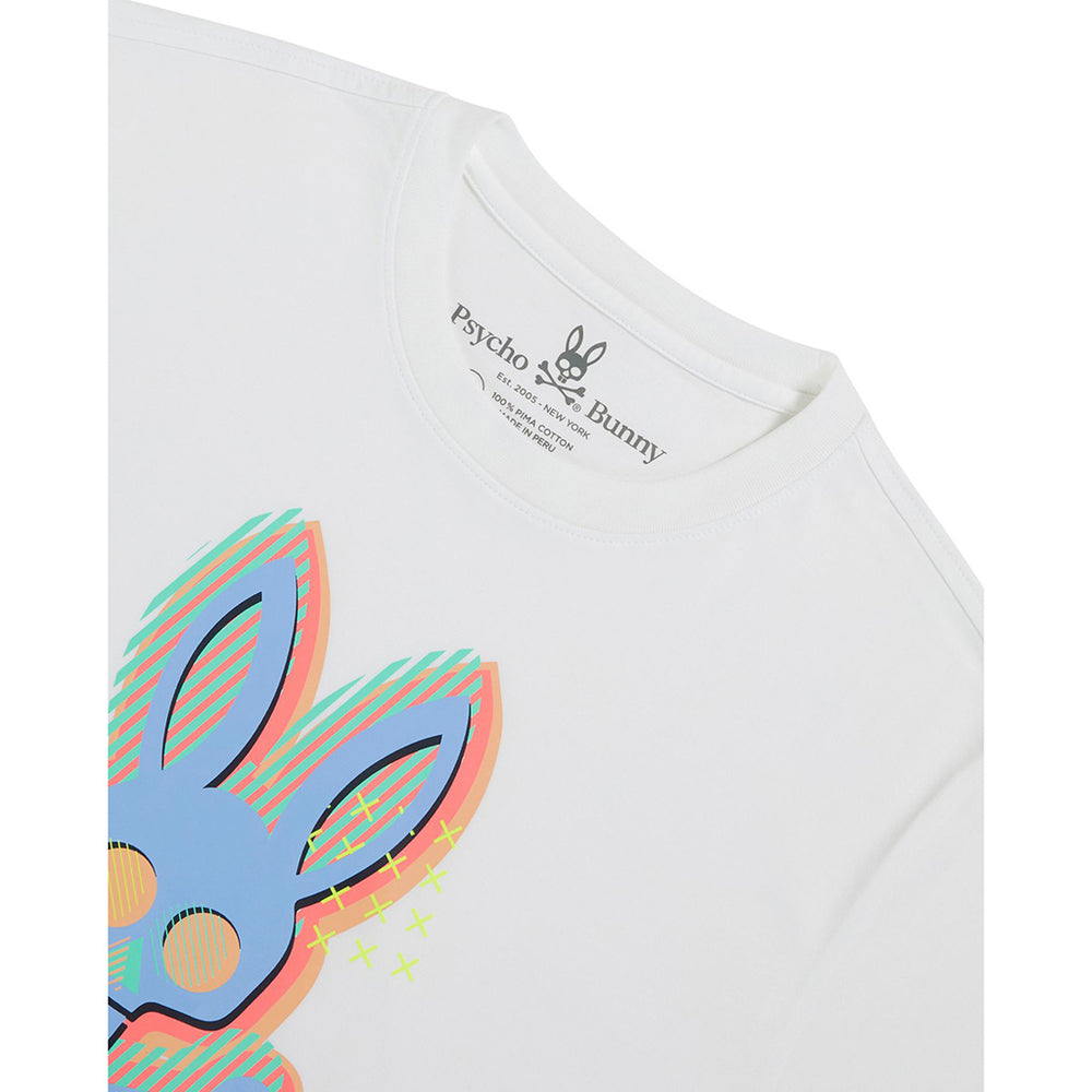psycho-bunny-White Logo T-Shirt-b0u109s1pc-100-Boy-Girl