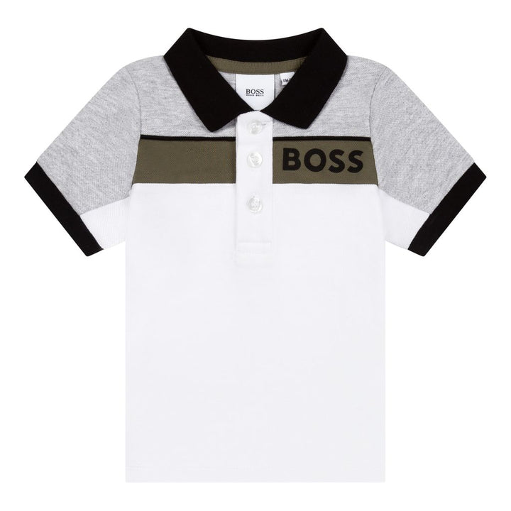boss-Gray Polo & Short Set-j08059-a32-j08059-a32