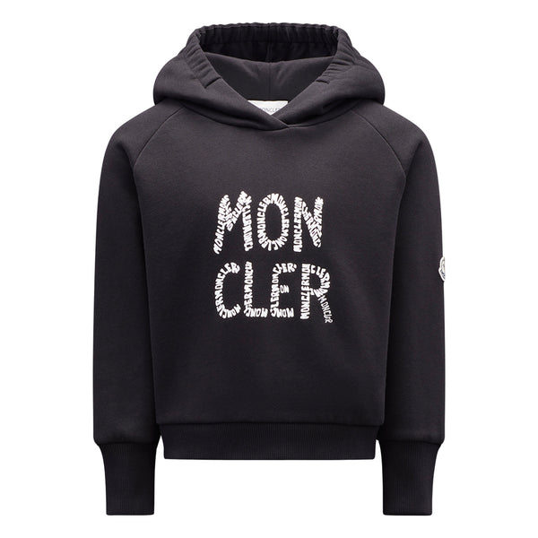 Moncler logo outline print hoodie discount