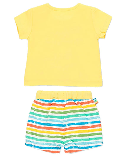 Yellow Sun Knit T-shirt Set