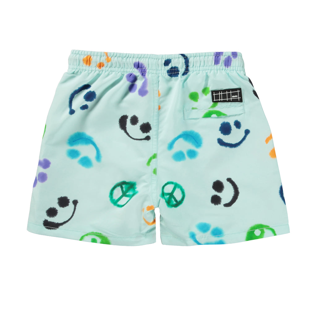 molo-Green Niko Multi Smile Swim Shorts-8s24p403-9002