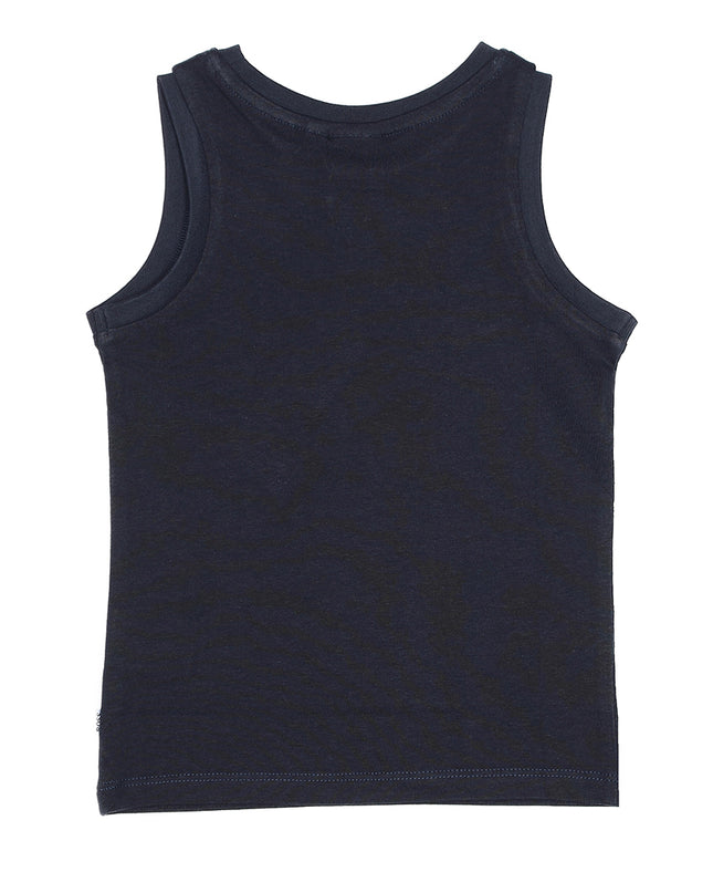 boss-Navy Logo Tank Top-j05830-849