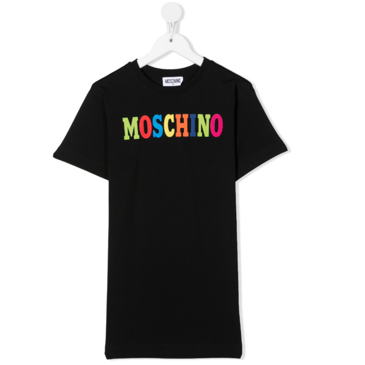 moschino-Black Colorful Logo Dress-hdv0bq-lba08-60100