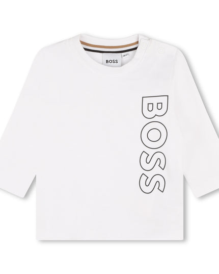 BOSS-J05A21-10P-WHITE-LONG SLEEVE T-SHIRT