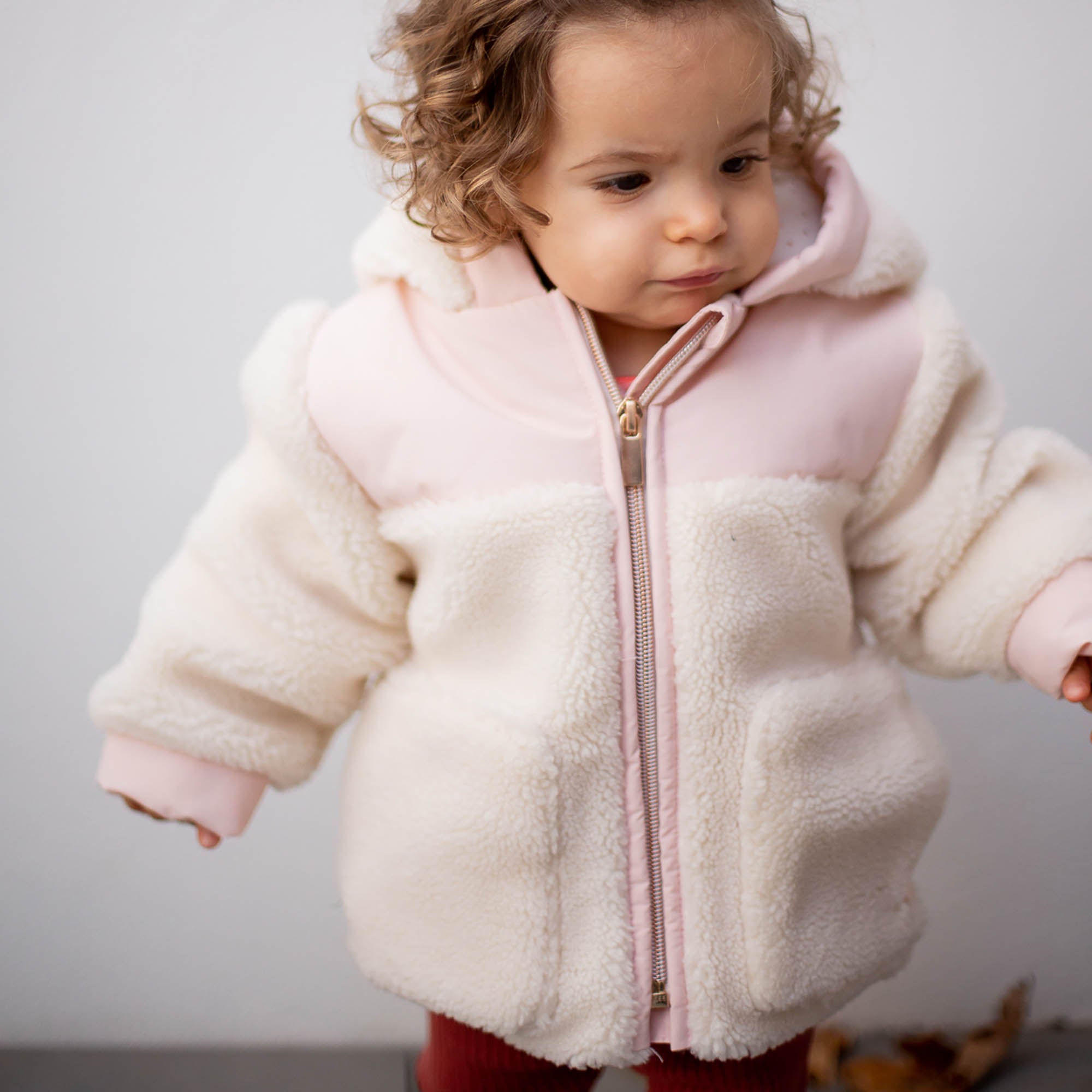 Ivory Colorblock Fleece Jacket - kids atelier