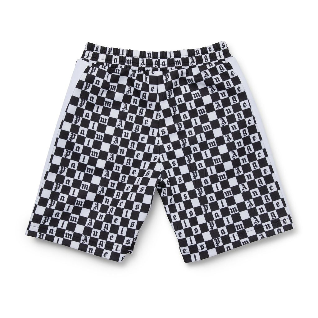 pa-Black & White Checkerboard Print Shorts-pbcl001f22fab0020110