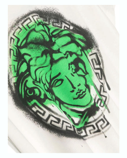versace-1000239-1a06521-6w820-White Medusa Print T-Shirt