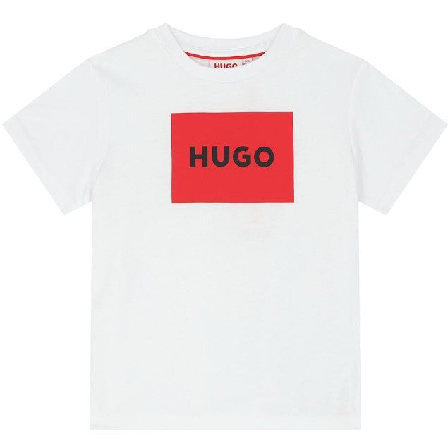 hugo-g25103-10p-White Logo T-Shirt