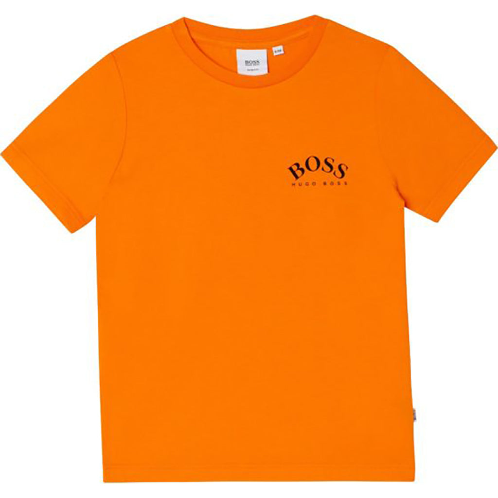 boss-Bright Orange Logo T-Shirt-j25g23-417