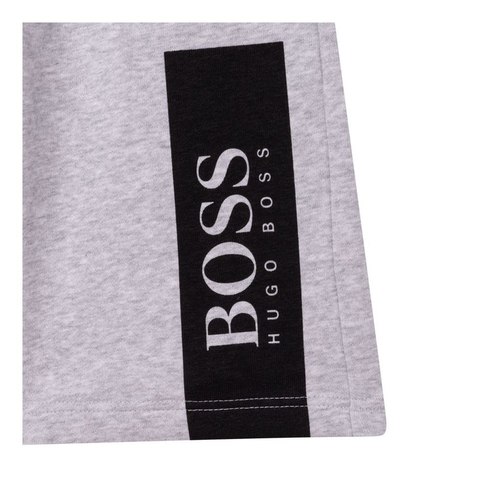 boss-Gray Logo Shorts-j24744-a32