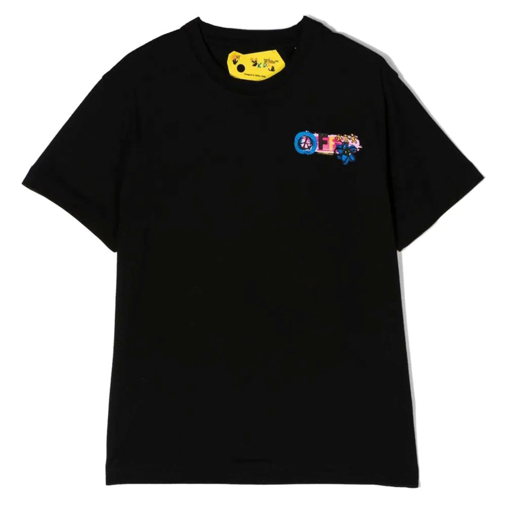 ow-Black Logo Print T-Shirt-ogaa001f22jer0031030