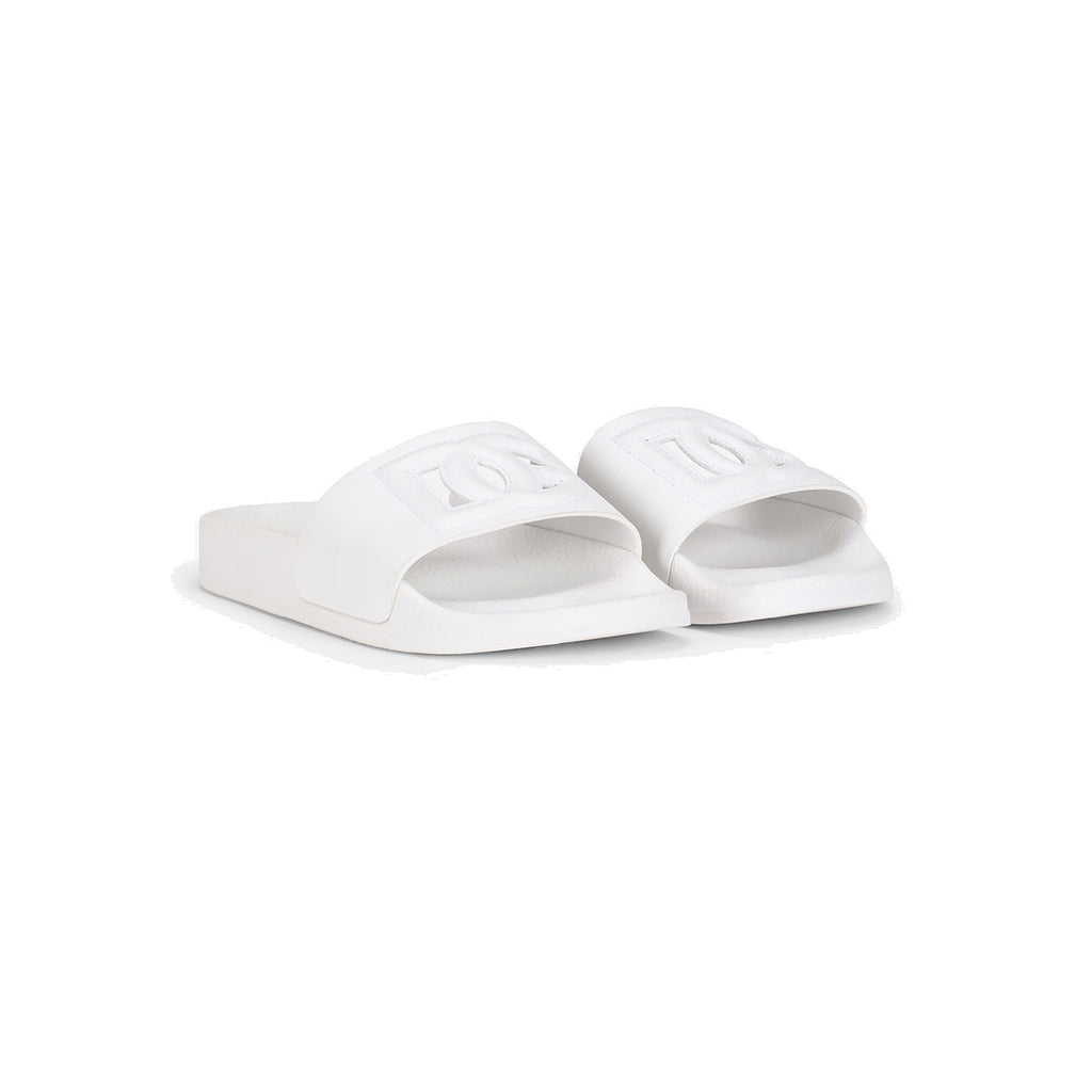 dg-Embossed Logo White Sandals-d11031-a1735-80001