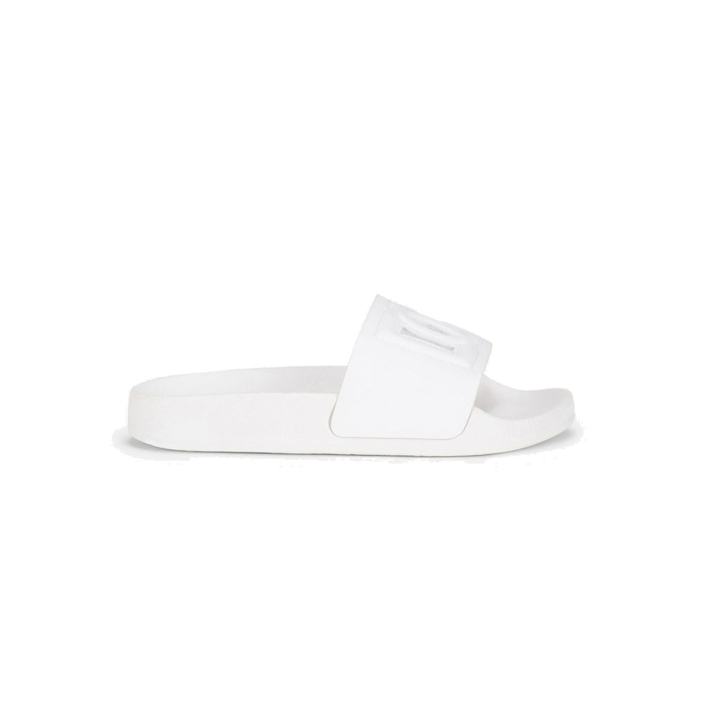 dg-Embossed Logo White Sandals-d11031-a1735-80001