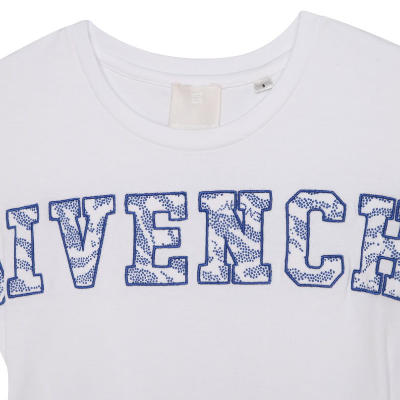 givenchy-h12286-10p-kg-White Logo Dress