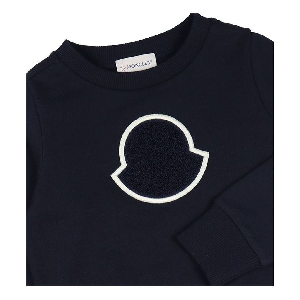 【MONCLER】LOGO SWEATSHIRT トレーナー ロゴ カジュアル Moncler logo-embroidered cotton-blend Sweatshirt | Black
