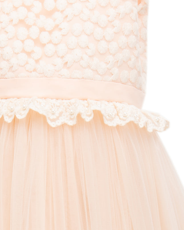 Pink Peach Edina Sleeveless Overlay Gown