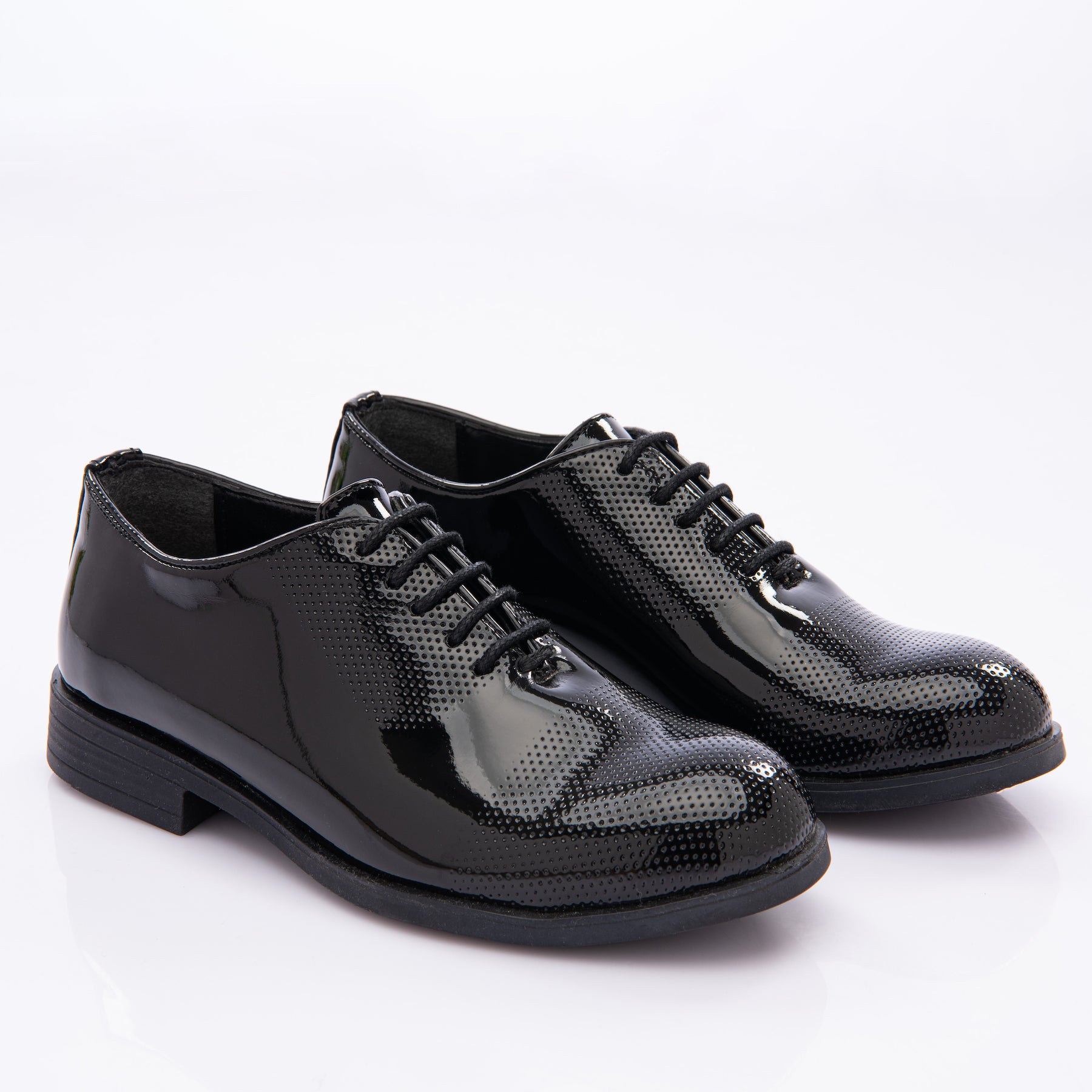 Black Closed Lace Dress Shoes kids atelier