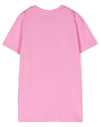 moschino-Pink Teddy Bear Logo T-Shirt-hrm03t-lba33-50206