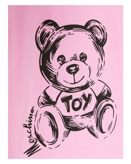 moschino-Pink Teddy Bear Logo T-Shirt-hrm03t-lba33-50206