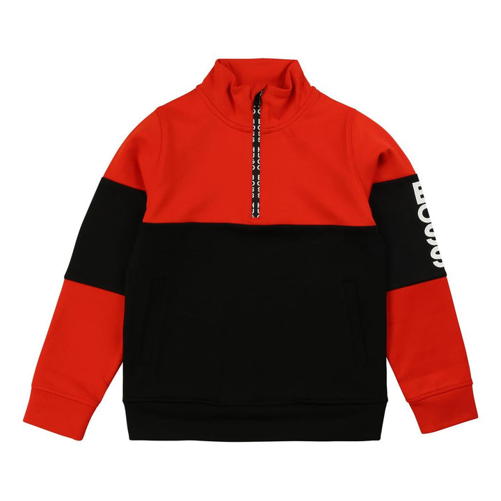 kids-atelier-boss-kid-boy-red-colorblock-quarterzip-sweatshirt-j25g08-41c