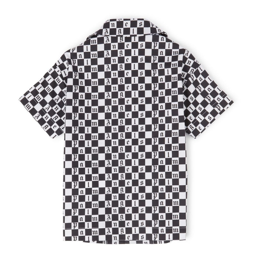 pa-Black & White Checkerboard Print Shirt-pbga003f22fab0020110