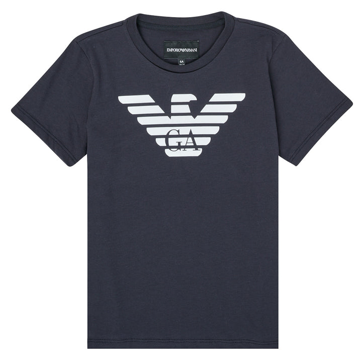 armani-Navy Blue Logo T-Shirt-8n4t99-1jnqz-0939