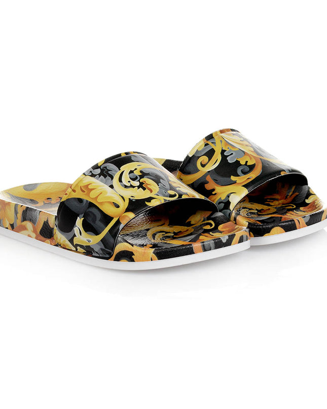 versace-Baroccoflage Kids Print Slides-1000255-1a01153-5b000