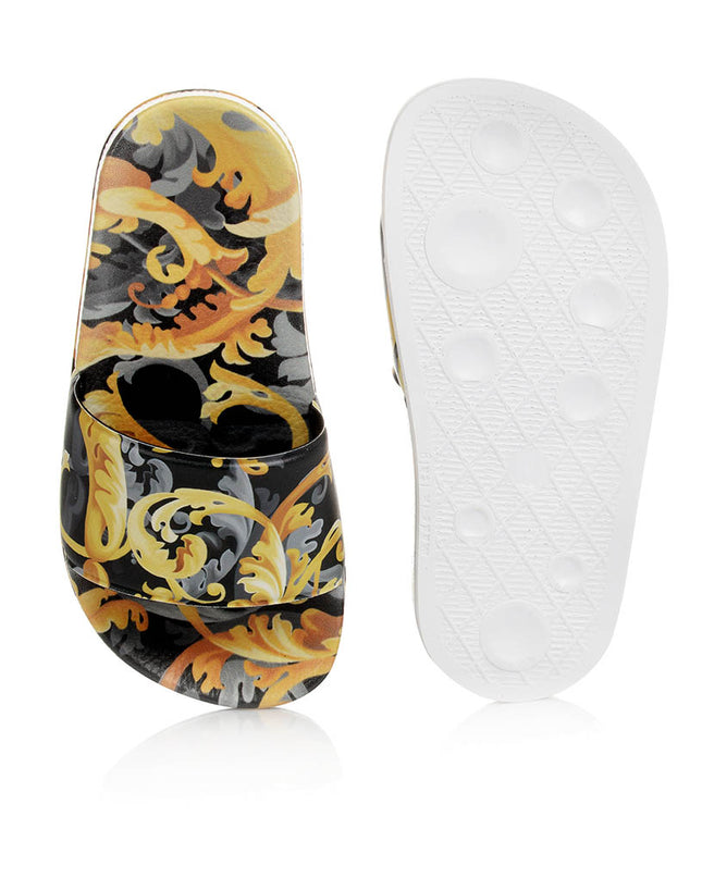 versace-Baroccoflage Kids Print Slides-1000255-1a01153-5b000