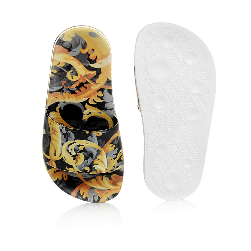 versace-Baroccoflage Kids Print Slides-1000255-1a01153-5b000