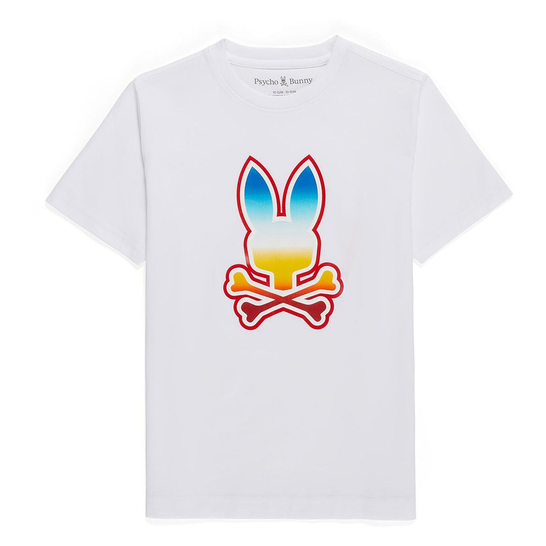 psycho-bunny-b0u107y1pc-White Multicolor Logo T-Shirt