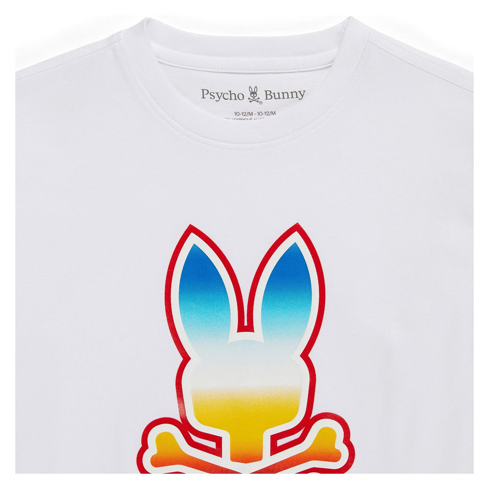 psycho-bunny-b0u107y1pc-White Multicolor Logo T-Shirt